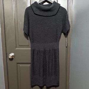 LOFT Charcoal Gray Wool Sweater Dress